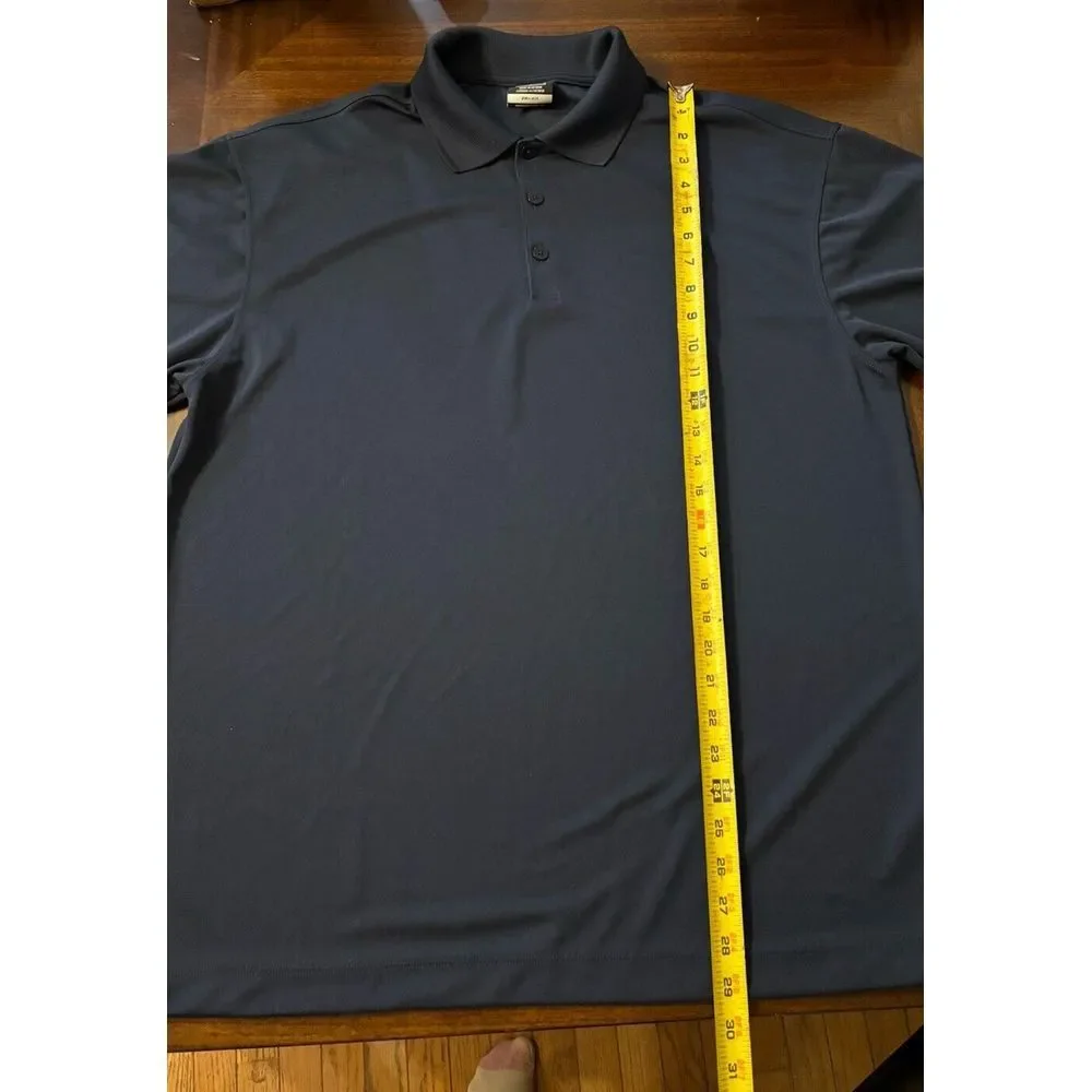 Nike Dr Fit Golf‎ Polo Shirt Sz L Navy ** Logo On Arm See Picture***